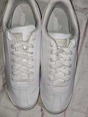PUMA Men’s Classic White Leather Sneakers